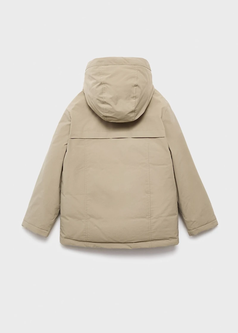 Pockets hooded coat