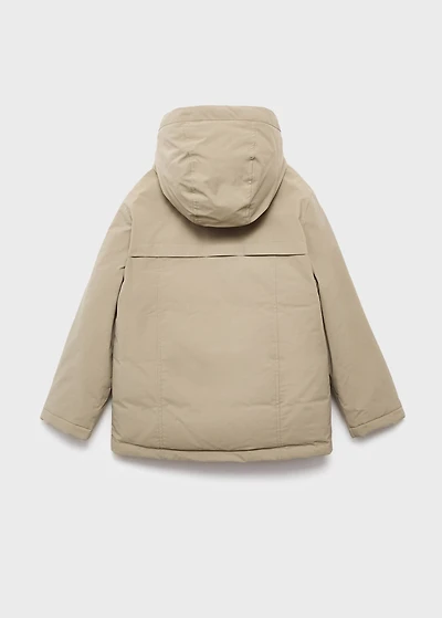 Pockets hooded coat