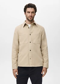 Denim overshirt pockets