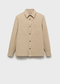 Denim overshirt pockets