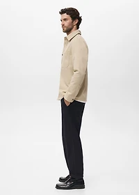 Denim overshirt pockets