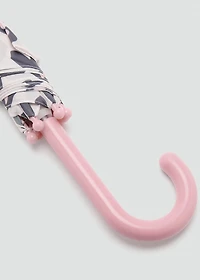 Leopard-print umbrella with ears