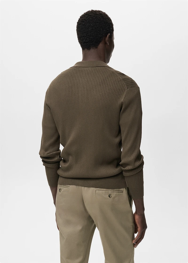 Ribbed knit cardigan