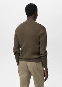 Ribbed knit cardigan