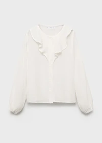 Crinkled ruffle shirt