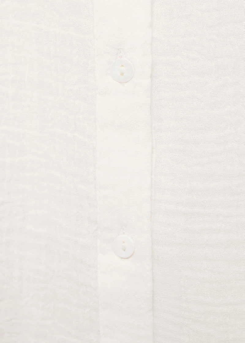 Crinkled ruffle shirt