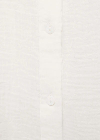 Crinkled ruffle shirt