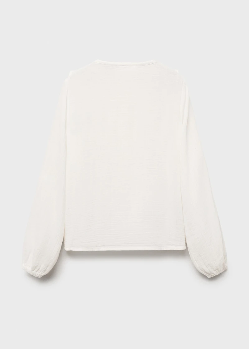 Crinkled ruffle shirt