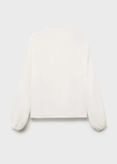 Crinkled ruffle shirt