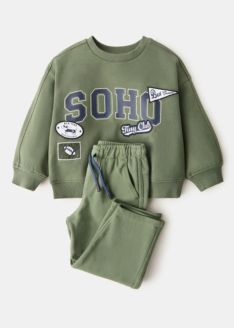 Path print sweatshirt