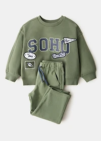 Path print sweatshirt