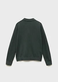 Knitted polo-neck sweater