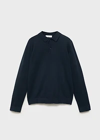 Knitted polo-neck sweater