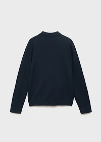 Knitted polo-neck sweater