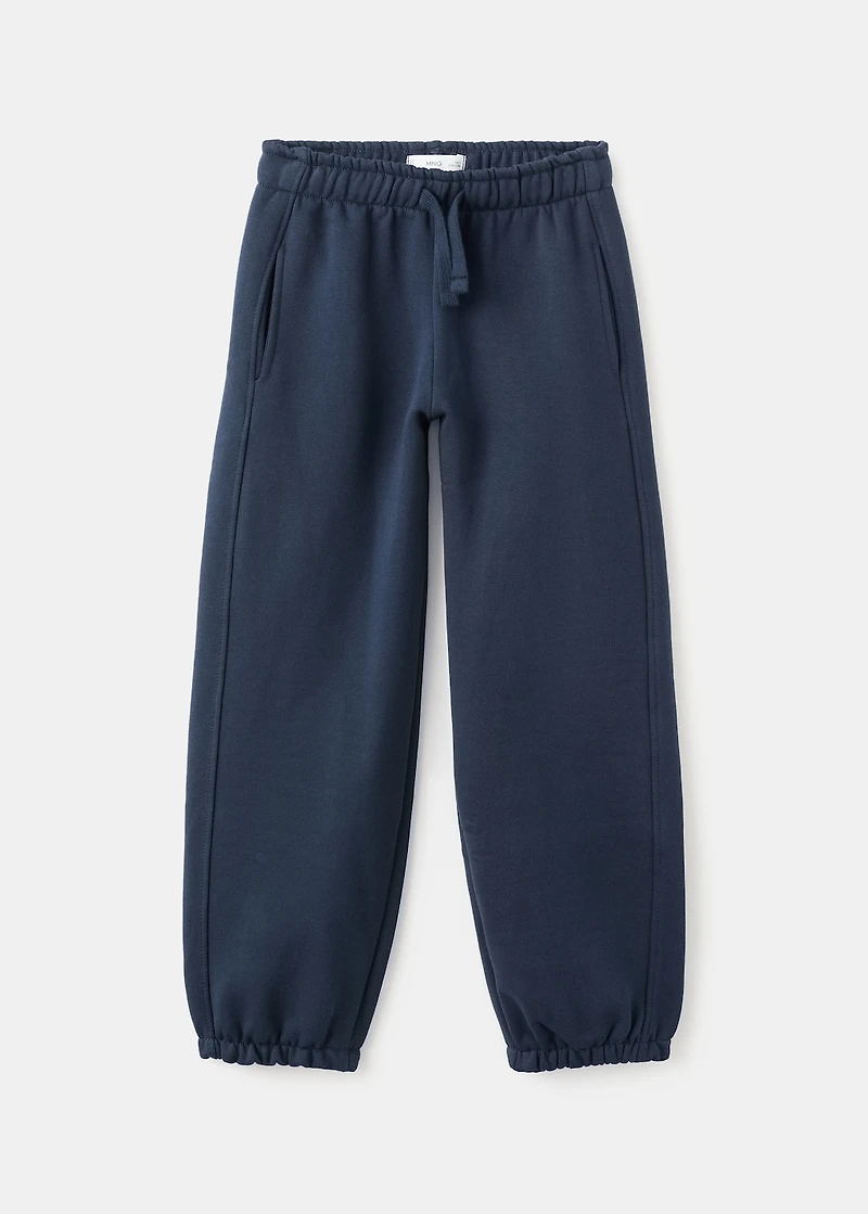 Cotton joggers with elastic waist