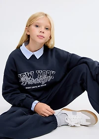 Cotton joggers with elastic waist