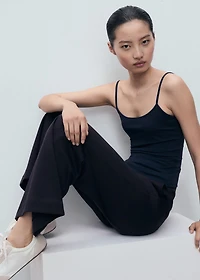 Cotton jogger-style trousers