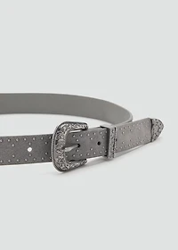 Leather cowboy style belt