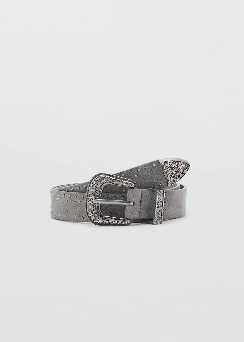 Leather cowboy style belt