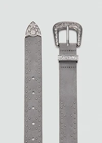 Leather cowboy style belt