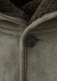 Sheepskin-lined suede jacket
