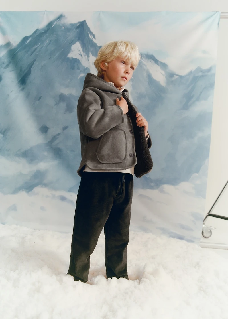 Sheepskin-lined suede jacket