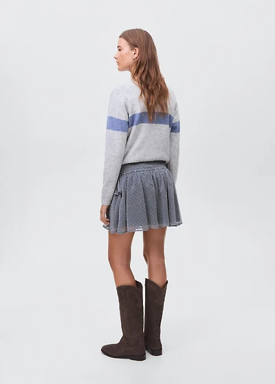 Ruffled skirt with rhinestones