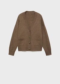 V-neck cardigan with pockets