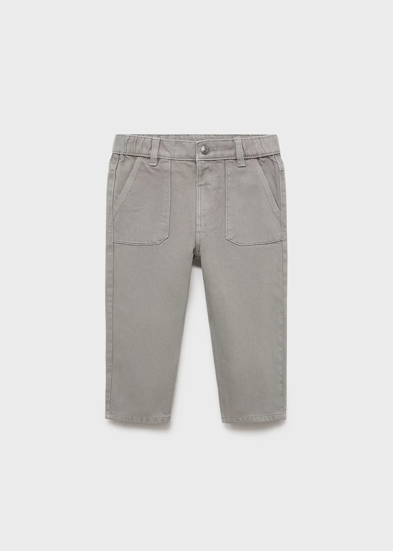 Straight cotton jeans