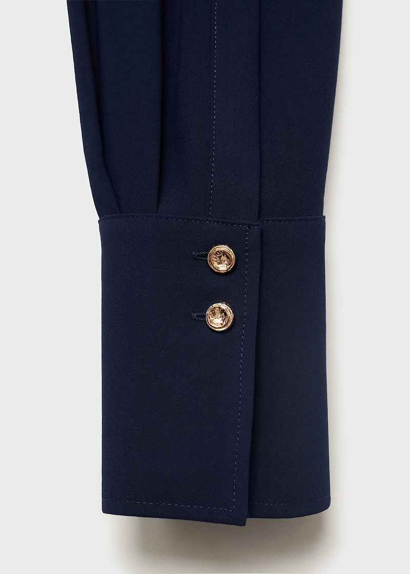 Shirt with jewel buttons