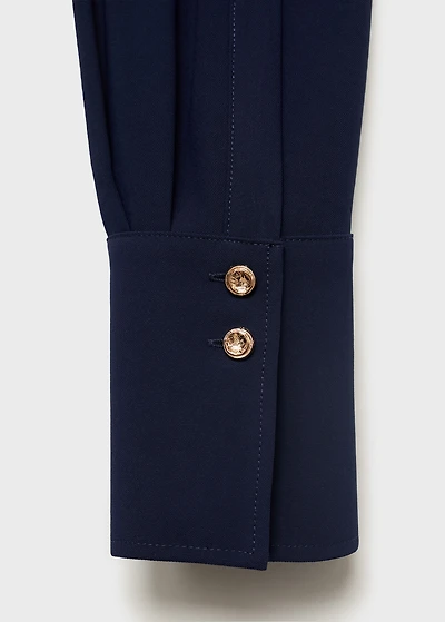 Shirt with jewel buttons