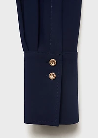 Shirt with jewel buttons