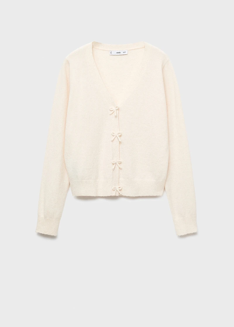 V-neck wool-blend cardigan