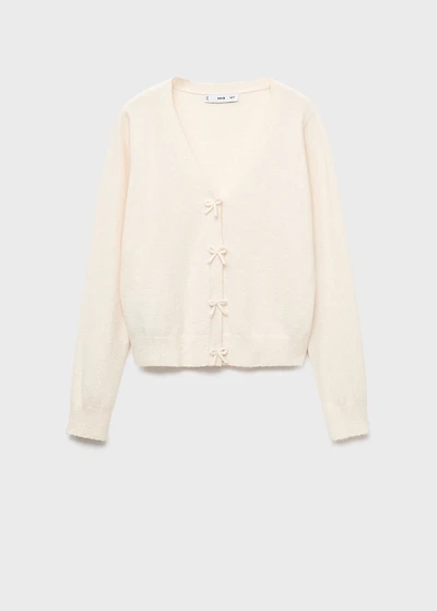 V-neck wool-blend cardigan