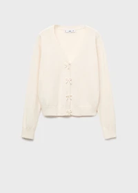 V-neck wool-blend cardigan