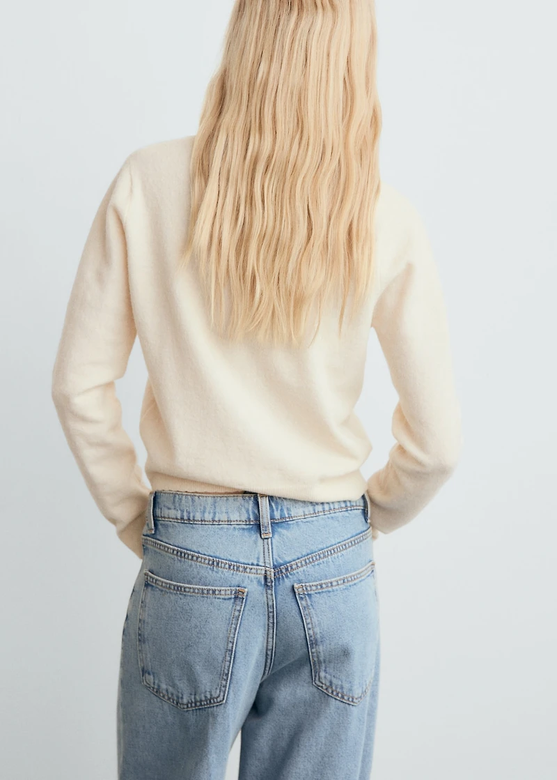 V-neck wool-blend cardigan