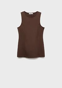 Sleeveless top with stitching detail