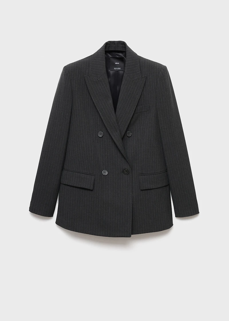 Pinstripe suit blazer
