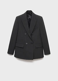 Pinstripe suit blazer