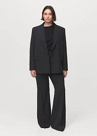 Pinstripe suit blazer