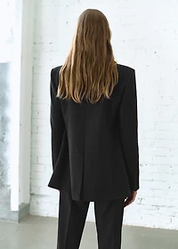 Pinstripe suit blazer