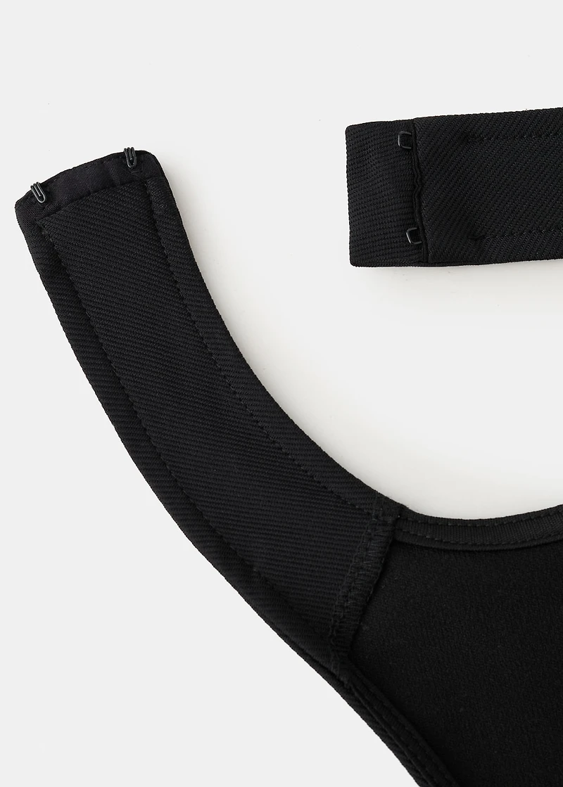 Halter-neck pleated dress