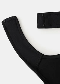 Halter-neck pleated dress