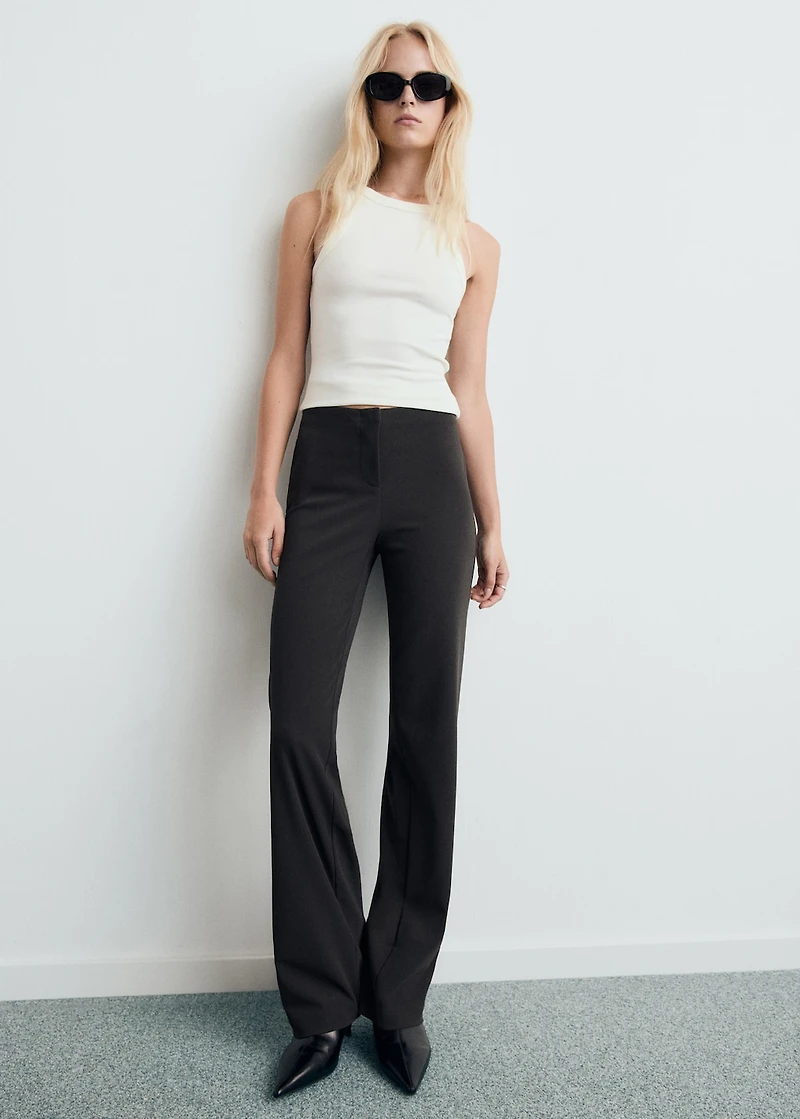 Seamless straight-leg suit pants