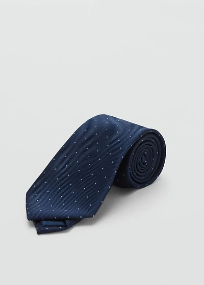 Polka-dot patterned tie