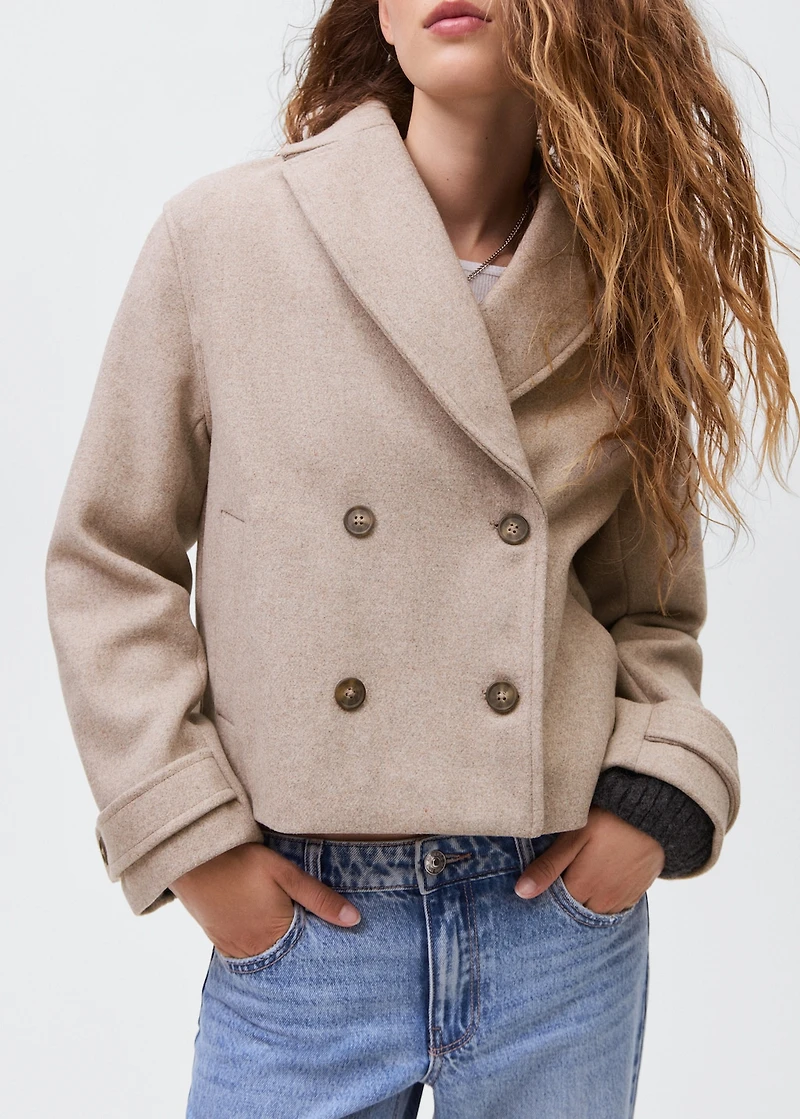 Wool fabric coat