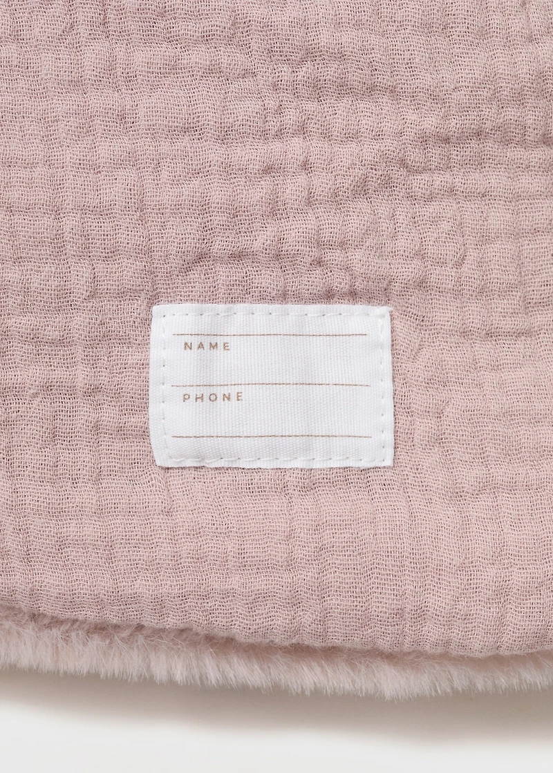 Hooded fur-effect coat