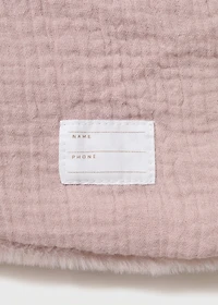 Hooded fur-effect coat