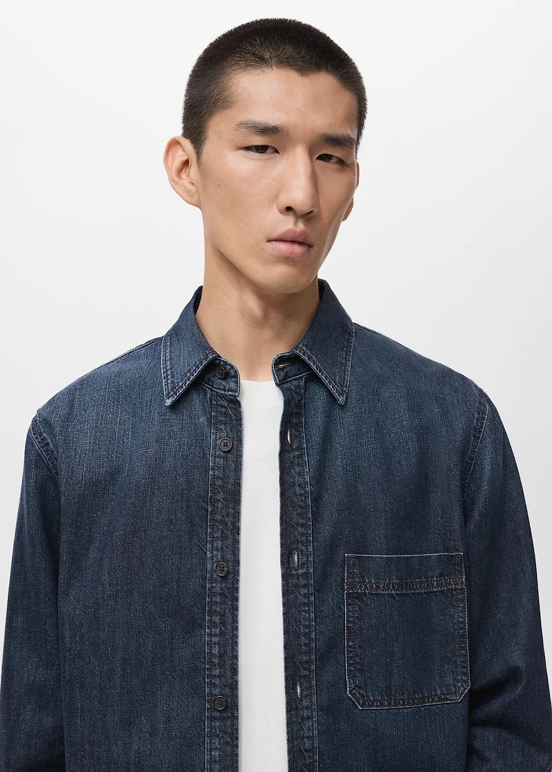 Pocket denim overshirt