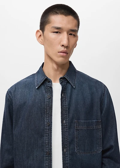 Pocket denim overshirt